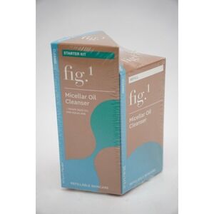 New Sealed Set Fig.1 Micellar Oil Cleanser Starter Kit + Refill 3.4 Fl Oz Each